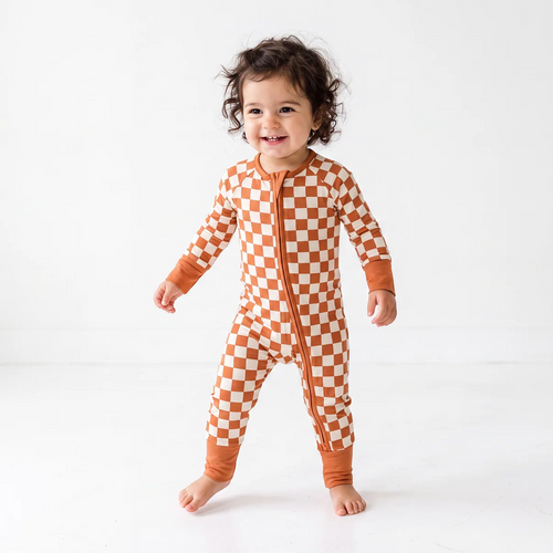Copper Check Bamboo Zippy